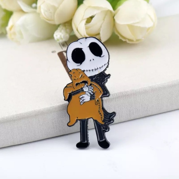 Independent Jewelry - Jack Skellington with Oogie Boogie Enamel Pin